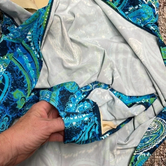 NEW One Piece d & co. BEACH Plus Size Paisley Swimsuit Size 18W - Picture 8 of 10